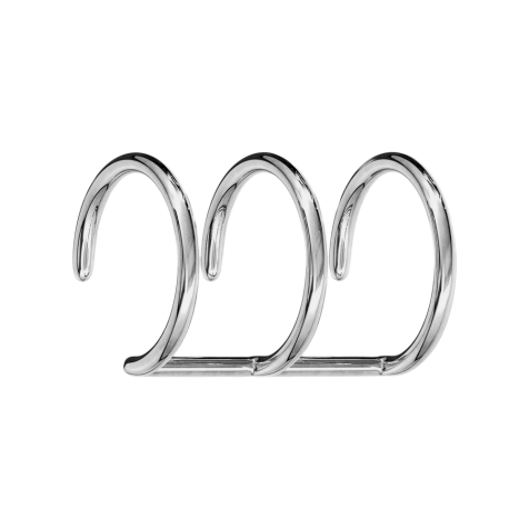 Faux Ear Cuff argenté avec 3 anneaux