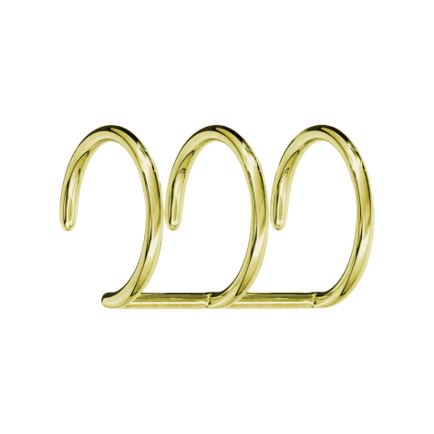 Faux Ear Cuff doré avec 3 anneaux avec couche de titane