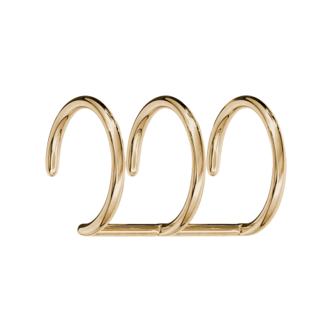 Fake ear cuff rose gold with 3 rings with titanium layer