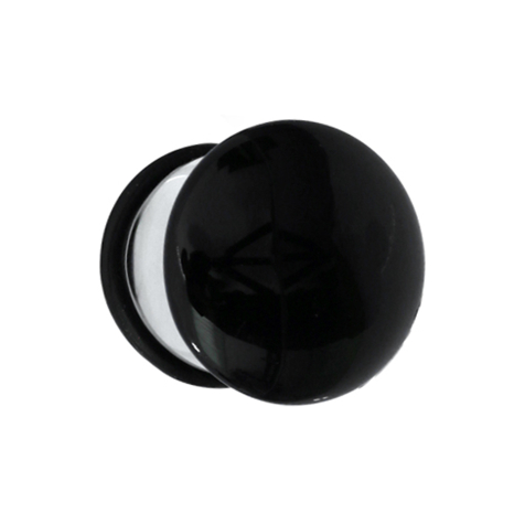 Flared Plug noir en verre avec joint torique
