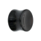 Flared Plug concave noir en verre