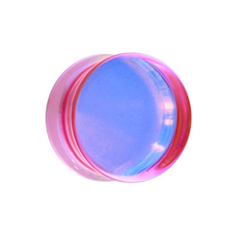 Flared Plug miroir violet en verre