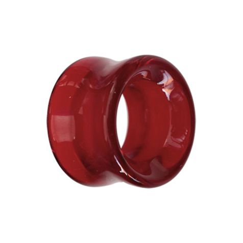 Flared Tunnel rot aus Glas