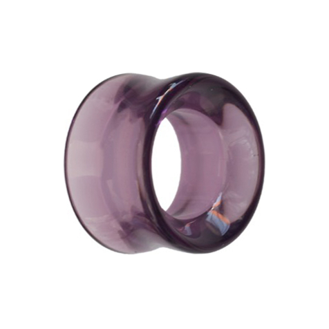Flared Tunnel violett aus Glas