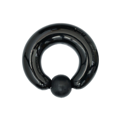 Ball Closure Ring schwarz aus Glas