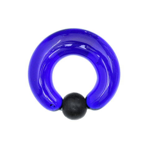 Ball Closure Anneau bleu Boule noir en verre