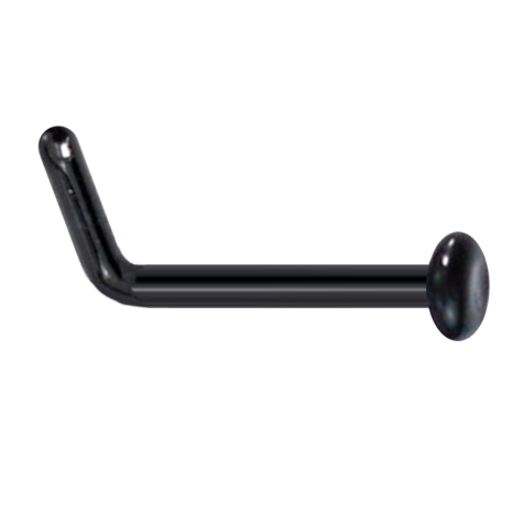 Fiche nasale coudée noire avec assiette