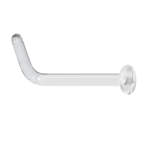 Nasenstecker gewinkelt transparent mit Teller