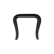 Anneau septum U coudé noir en verre