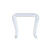 Anneau septum U coudé transparent en verre