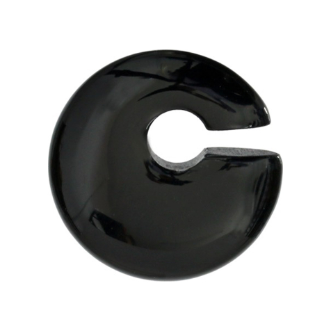 Black glass ear weight