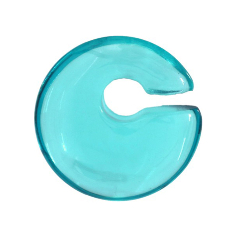 Ear weight aqua made of glass