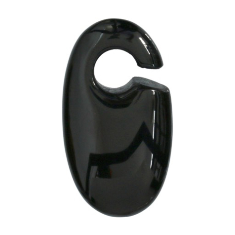 Long black glass ear weight