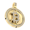 Gold-plated Bitcoin pendant with crystals
