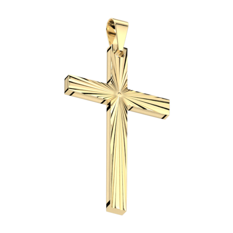 Gold-plated cross star explosion pendant