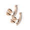 Ohrstecker rosegold Bogen mit Kristallen silber