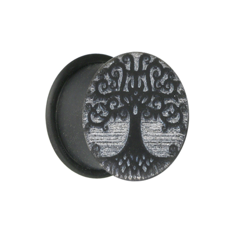 Flesh plug black tree of life