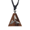 Necklace black pendant triangle tribal made of Narra wood