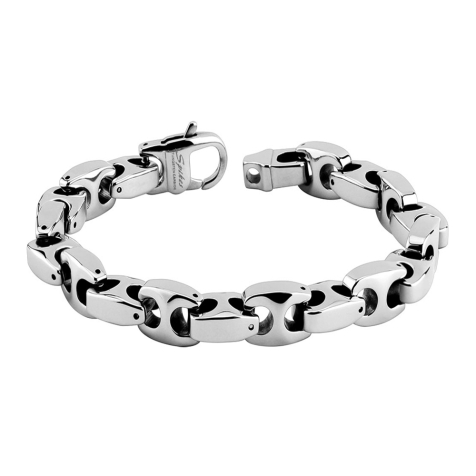Bracciale a maglie con ancora in argento