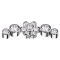 Dermal Anchor silber Blume Kristalle silber gefasst vier Kristalle silber