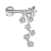 Micro labret inner thread silver zodiac sign scorpion...