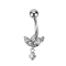 Banana silver with ball crystal silver sprout pendant crystal