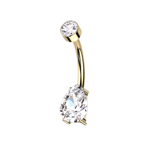 Banana female thread gold-plated cylinder crystal silver crystal drop silver