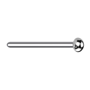 Bent silver nose stud with dome