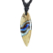 Collier noir pendentif surf coloration époxy transparente en bois de tamarin
