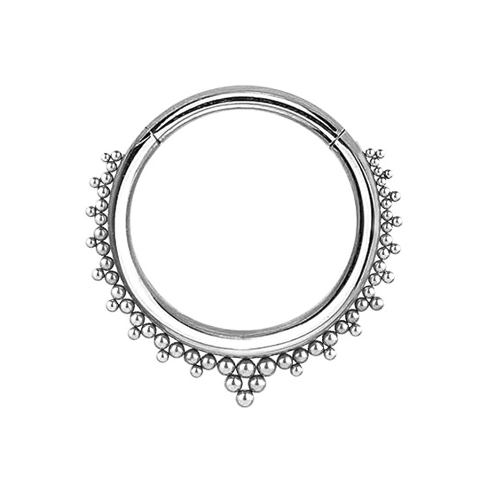 Septum Ohr Piercing Continuous Biegbarer Ring Tribal Mit Kristall