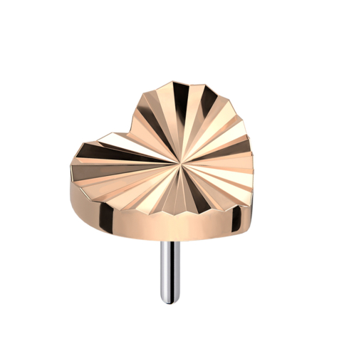 Disque diamanté sans filetage Cœur or rose