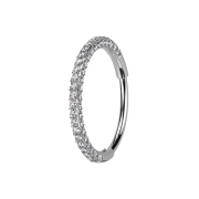 Micro segment ring, foldable, silver front and side...