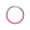 Anello micro segmentato pieghevole argento con parte frontale rosa "Glow"