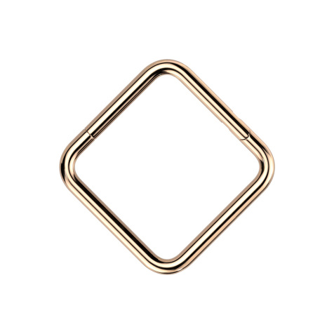 Anello micro segmento con cerniera quadrata in oro rosa