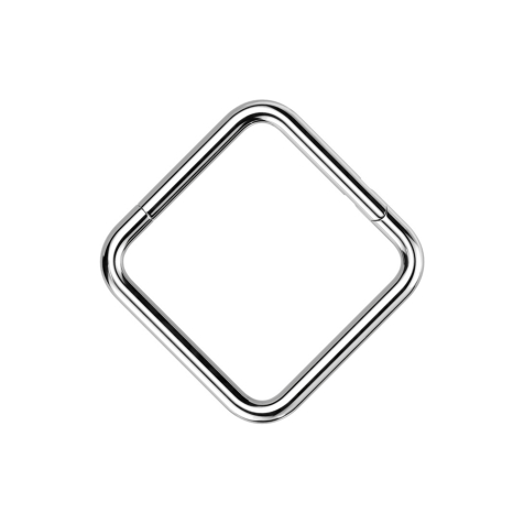 Micro anello segmentato pieghevole argento quadrato