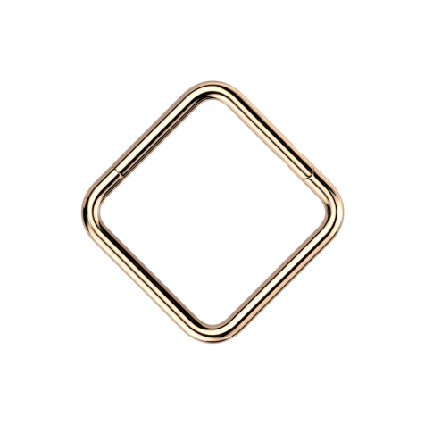 Micro segment ring hinged rose gold square