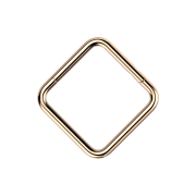 Micro segment ring, foldable, rose gold, square
