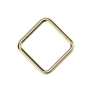 Micro segment ring, foldable, gold-plated, square