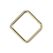 Micro segment ring, foldable, gold-plated, square