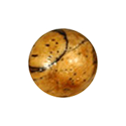 Sfera di legno di tamarindo di colore chiaro