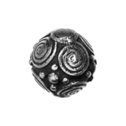 Ball silver swirl dotted