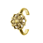 Ring vergoldet Lotusblume