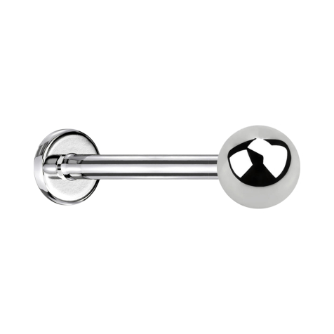 Micro labret silver with ball