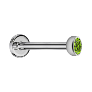 Micro labret internal thread silver with hemisphere...