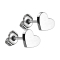 Stud earrings silver heart silver