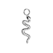 Pendentif serpent argenté