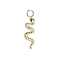 Gold-plated snake pendant