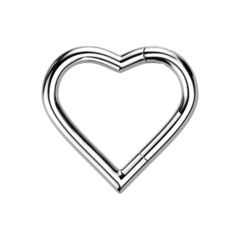 Micro Segmentring klappbar silber Herz