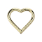 Micro Segmentring klappbar vergoldet Herz