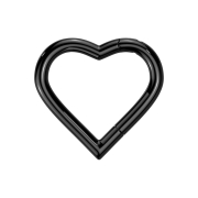 Micro Segmentring klappbar schwarz Herz